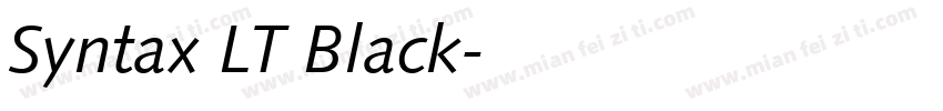 Syntax LT Black字体转换
